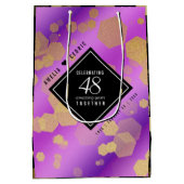 Elegant 48e Amethist Bruiloft Jubileum Medium Cadeauzakje (Achterkant)