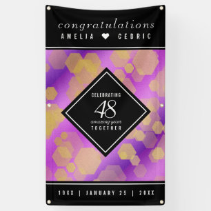 Elegant 48e Amethist Bruiloft Jubileum Spandoek