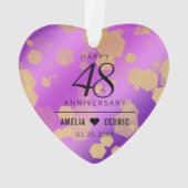 Élégant 48e anniversaire de Mariage d'Améthyste (dos)