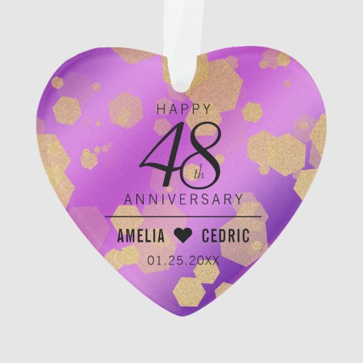 Élégant 48e anniversaire de Mariage d'Améthyste (dos)