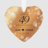 Élégant 49e anniversaire Mariage de cuivre acryliq (devant)