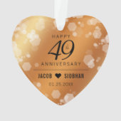 Élégant 49e anniversaire Mariage de cuivre acryliq (dos)