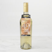 Elegant 49th Copper Wedding Jubileum Flessenhanger (Op fles)