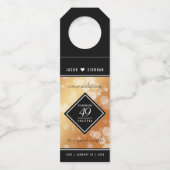 Elegant 49th Copper Wedding Jubileum Flessenhanger (Achterkant)