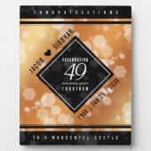 Elegant 49th Copper Wedding Jubileum Fotoplaat (Voorkant)