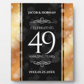 Elegant 49th Copper Wedding Jubileum Fotoplaat (Voorkant)