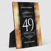 Elegant 49th Copper Wedding Jubileum Fotoplaat (Zijkant)