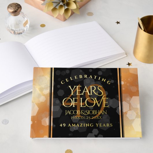 Elegant 49th Copper Wedding Jubileum Gastenboek