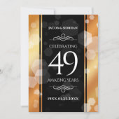 Elegant 49th Copper Wedding Jubileum Kaart (Voorkant)