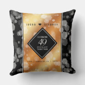 Elegant 49th Copper Wedding Jubileum Kussen (Achterkant)