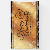 Elegant 49th Copper Wedding Jubileum Spandoek (Verticaal)