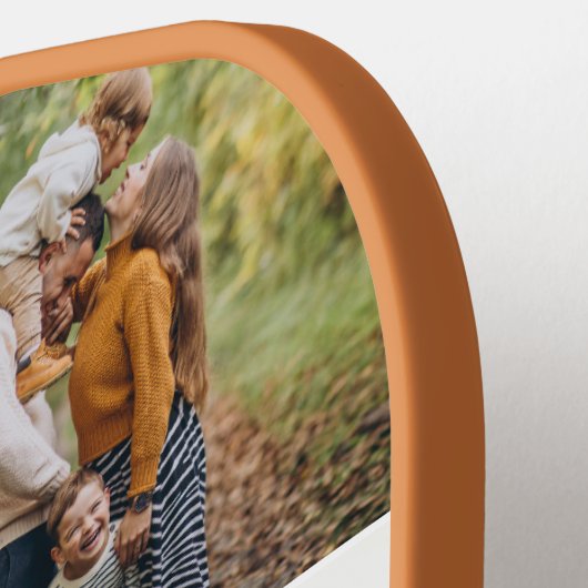 elegant 4 foto's familie collage monogram pickleball paddle (Links Detail)