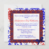 Élégant 4 juillet Invitation à Diamond Bow (Dos)