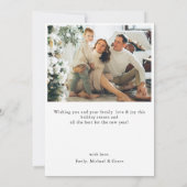 Elégant 4 Photo Collage Carte de Noël (Dos)