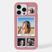 Élégant 4 Photo Collage Dusty rose mince (Verso)