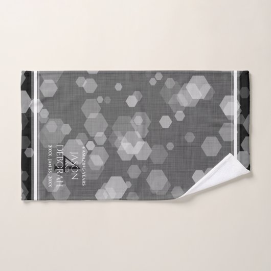 Élégant 4ème anniversaire de Mariage de lin (Serviette à main)