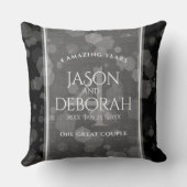 Elegant 4th Linen Wedding Jubileum Celebration Kussen (Achterkant)