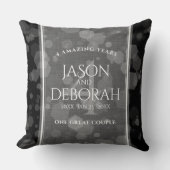 Elegant 4th Linen Wedding Jubileum Celebration Kussen (Voorkant)