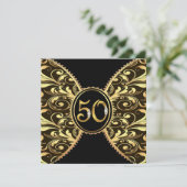 Élégant 50 Anniversaire ou Anniversaire Invitation (Debout devant)