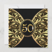 Élégant 50 Anniversaire ou Anniversaire Invitation (Devant)