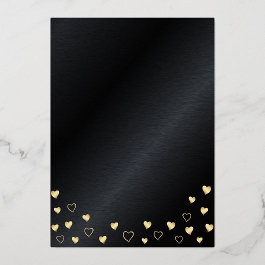 Elegant 50 en Fabulous Black and Gold Birthday Folie Uitnodiging (Achterkant)