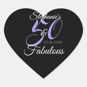 Elegant 50 en Fabulous Personalized Birthday Clas Hart Sticker