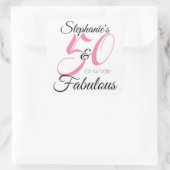 Elegant 50 en Fabulous Personalized Birthday Vierkante Sticker (Tas)