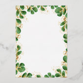 Elegant 50 & Fabulous Photo Greenery Birthday Folie Uitnodiging (Achterkant)