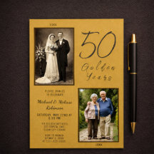 Elegant 50 Golden Years 50th Wedding Jubileum