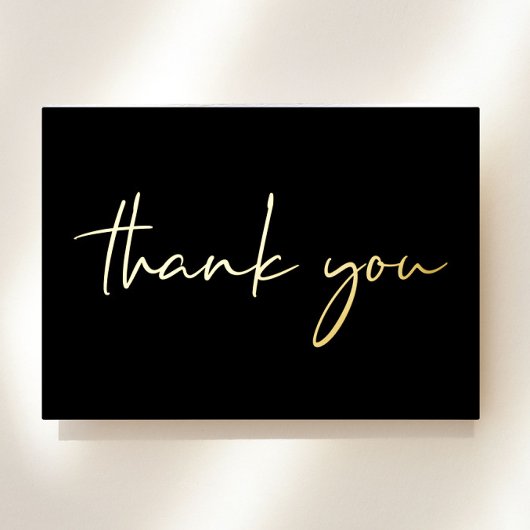 Élégant 50e anniversaire Black Foil Carte de remer