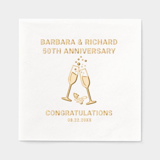 Élégant 50e anniversaire de Mariage (Recto)