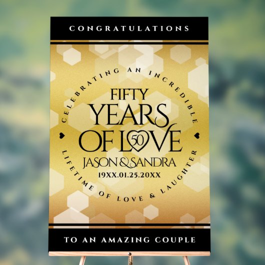 Élégant 50e anniversaire de Mariage d'or (Neutre)