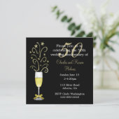 Élégant 50e anniversaire de Mariage Invitation (Debout devant)