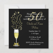 Élégant 50e anniversaire de Mariage Invitation (Devant)