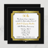Élégant 50e anniversaire de Mariage Invitation (Devant / Derrière)