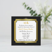 Élégant 50e anniversaire de Mariage Invitation (Debout devant)