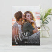 Élégant 50e anniversaire de Mariage Invitation (Debout devant)