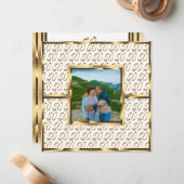 Élégant 50e anniversaire de Mariage Invitation Or (Devant/Arrière en situation)