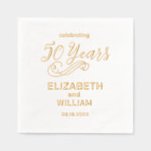 Élégant 50e anniversaire de Mariage Véritable or (Recto)