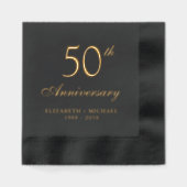 Élégant 50e anniversaire Mariage or (Recto)