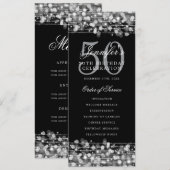 Élégant 50e anniversaire programme de fête Argent (Devant / Derrière)
