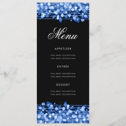 Élégant 50e anniversaire Programme de fête bleu av (Dos)