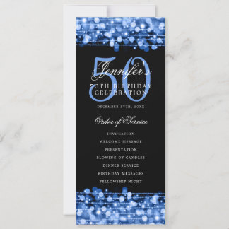 Élégant 50e anniversaire Programme de fête Marine