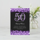 Élégant 50e Anniversaire Programme de fête Menu po (Debout devant)