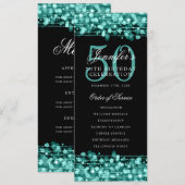 Élégant 50e Anniversaire Programme de fête Menu Tu (Devant / Derrière)