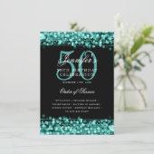 Élégant 50e Anniversaire Programme de fête Menu Tu (Debout devant)