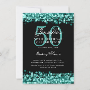 Élégant 50e Anniversaire Programme de fête Menu Tu