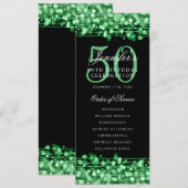 Élégant 50e anniversaire Programme de fête Vert (Devant / Derrière)
