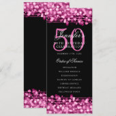 Élégant 50e anniversaire programme fête Hot rose (Devant / Derrière)