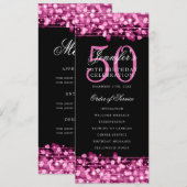 Élégant 50e anniversaire programme fête Menu Hot P (Devant / Derrière)
